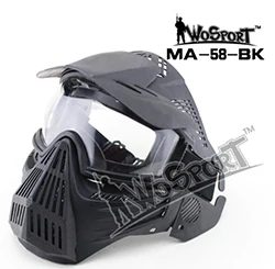 MA-58-BK Тактический Iron Warrior Маска Мульти Функция Железная Сетка Тактическая Маска с защитными и тактические для страйкбола, охоты СПОРТ - Цвет: MA-58-BK