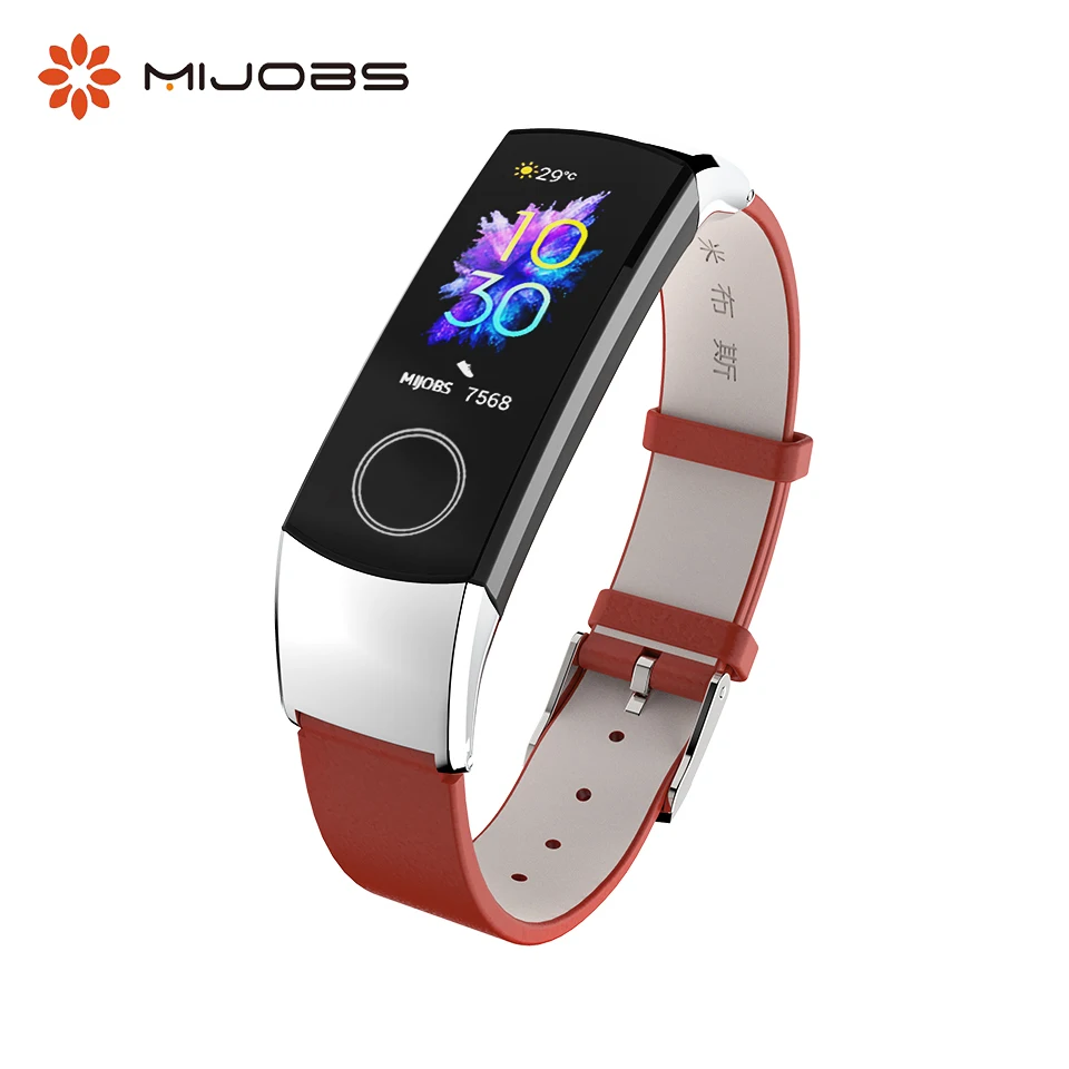 Кожаный ремешок Mijobs для Honor Band 5 часов Huawei 4 наручные браслеты смарт-аксессуары |