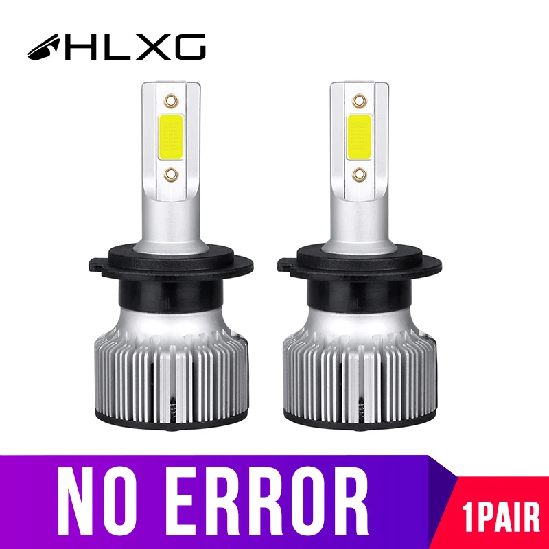 HLXG Mini Canbus lampada H7 H4 светодиодный автомобильный фонарь H11 9005 HB3 9006 HB4 H1 12V nebbia
