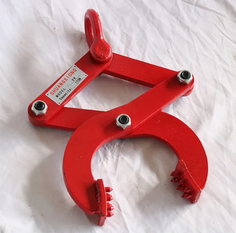 5T Drill Plate Clamp Wooden Pallet Clamp Pallet 2 Tons Container Tractor Wooden Box Lifting