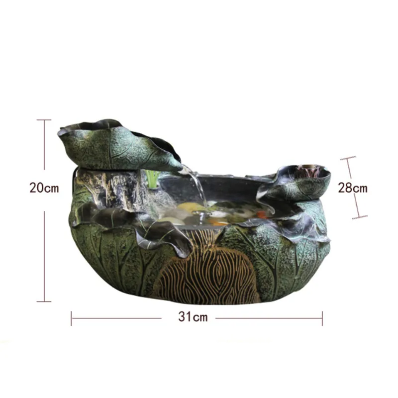 Полимерный Лотос искусственная кожа фэн шуй ремесла Офисная водная пейзаж