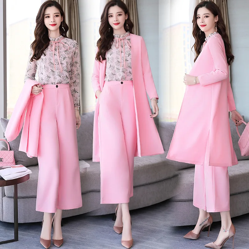 

2018 Spring And Autumn New Style Korean-style WOMEN'S Wear Elegant Three-piece Set Ladies' Slimming Western Style Fashion Debuta