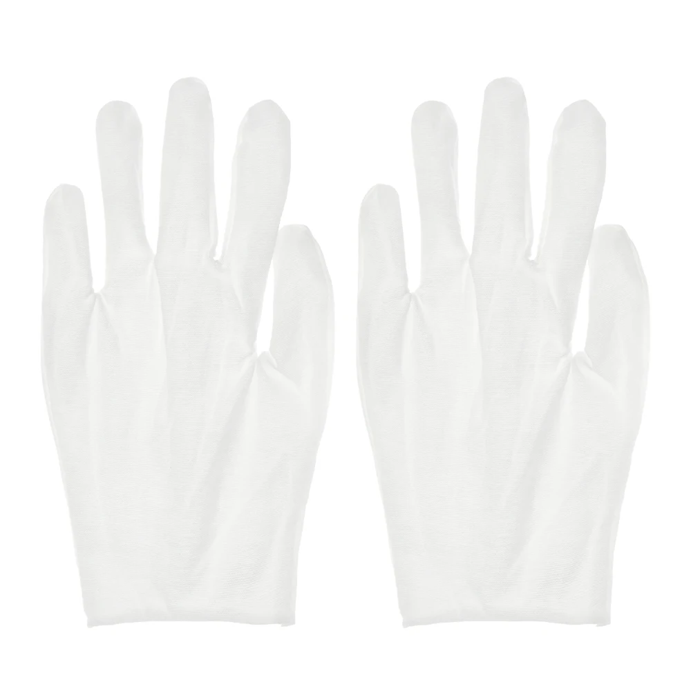 White Cotton Gloves Labor Protection Gloves Jewelry Appreciation thin medium Cleaning Gardening Etiquette Supplies 1Pair protective gloves cleaning gloves cotton gloves garden work gloves cotton work gloves