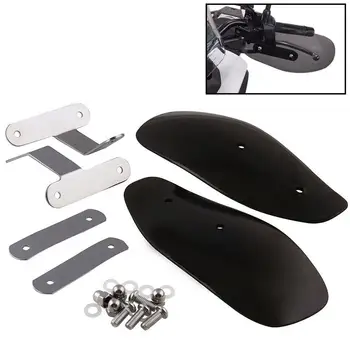 

HobbyLane 1 Pair Motorcycle Hand Guard Wind Deflector Protector Shield Falling Protection Fit for Harley Touring Honda Custom