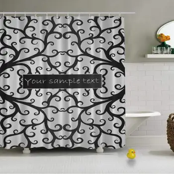 

Background Floral Pattern Vector Creative Shower Curtain for Home Office,79''L x 72''W