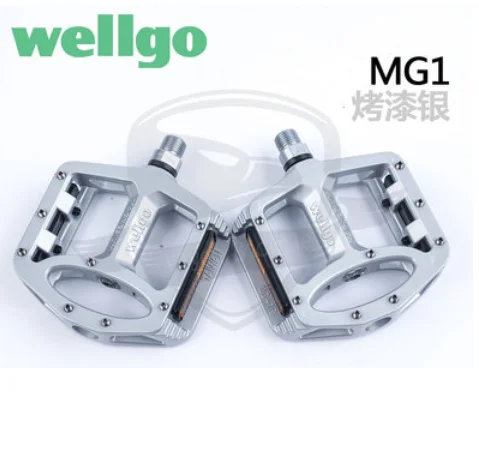 Wellgo велосипедные педали MG1 MG-1 магния Высокая прочность Горный BMX mtb велосипедные педали DH CX горные - Цвет: silver