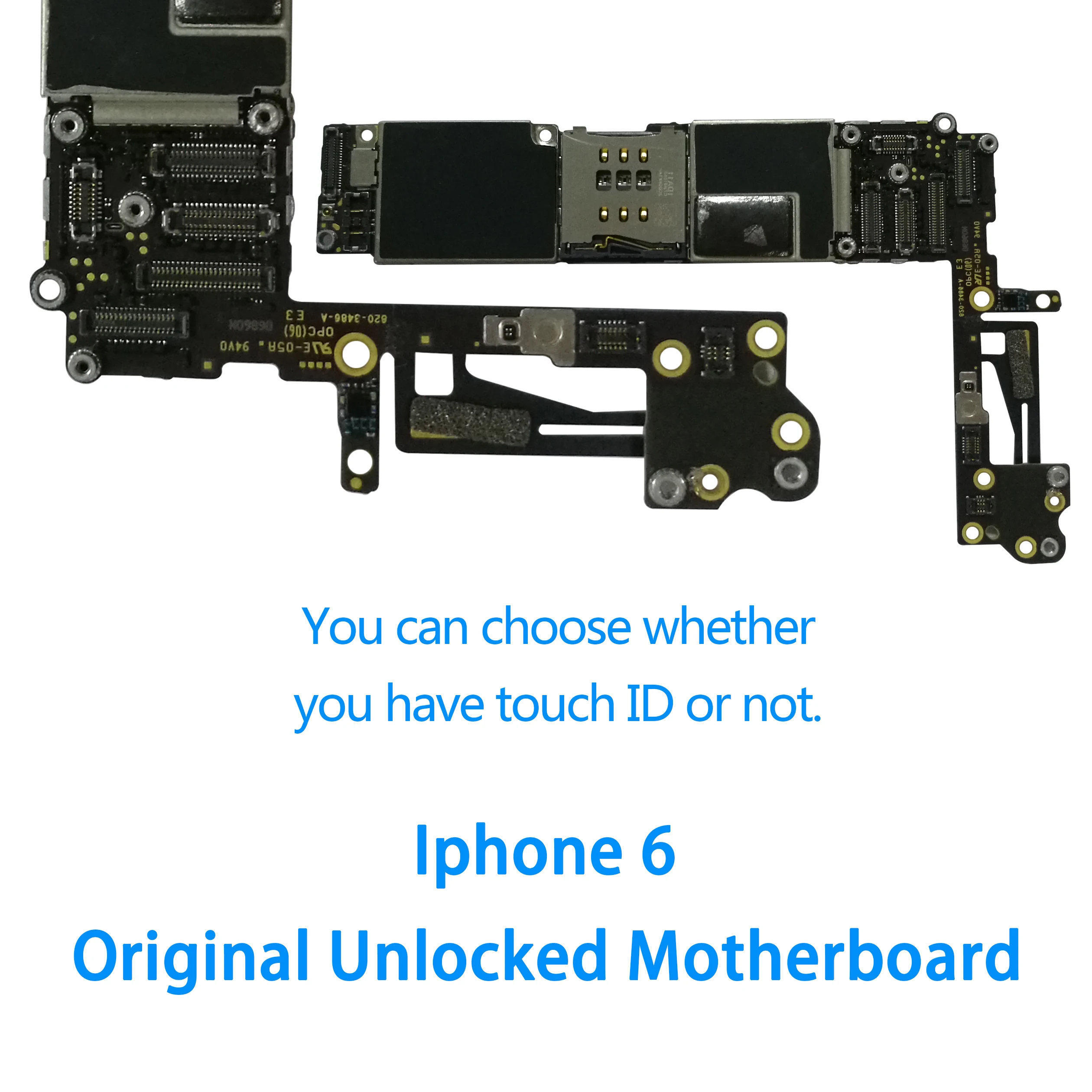 100% оригинальная разблокированная материнская плата для iphone 6 с сенсорным ID/без