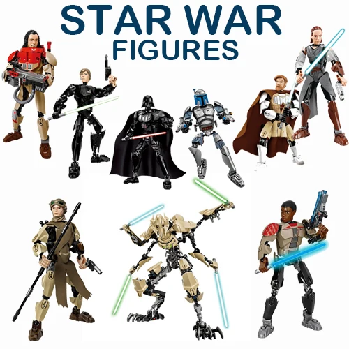 

Legoing StarWars Action Figures Series Model Luke Skywalker Darth Vader Leia Building Blocks Educational Toys Gift for Children