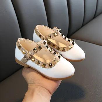 

Princess Kids Leather Shoes For Girls Fashion Rivet Casual Shoes 2020 New Children Low-Heeled Shoes 1 2 3 4 5 6 7 8 9 10 11 12