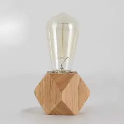 Топ!-современная настольная лампа E27 деревянная настольная лампа Алмазная прикроватная лампа для дома/спальни/гостиной Декор ЕС-вилка