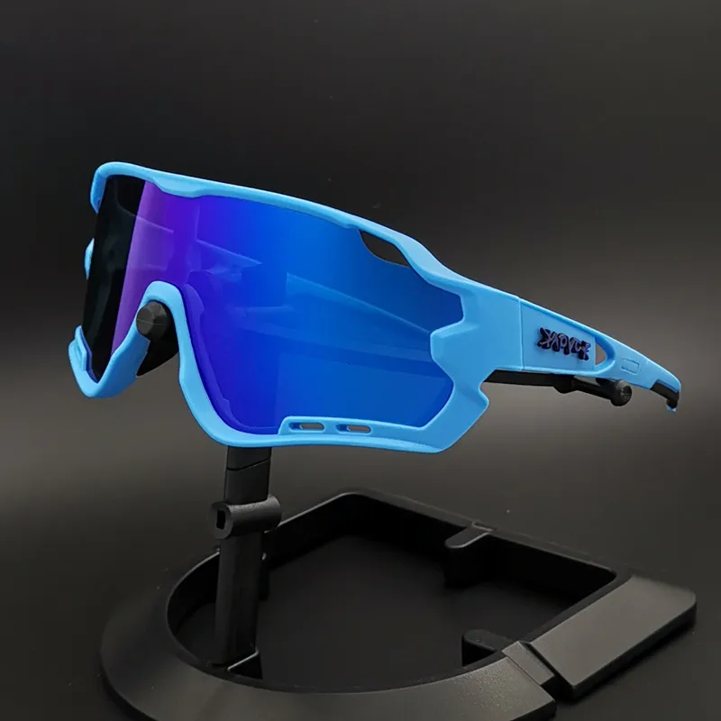 Kapvoe Поляризованные спортивные солнцезащитные очки с 3 сменными линзами, мужские женские велосипедные очки, бейсбольные бег Рыбалка Гольф Drivi - Цвет: Бежевый