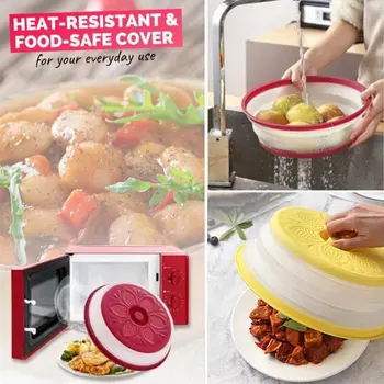 

Multifunction Foldable Breathable Dust-Proof Anti-Overflow Drain Splash-Proof Fresh-Keeping Food Cover TPR PP Plastic Hot