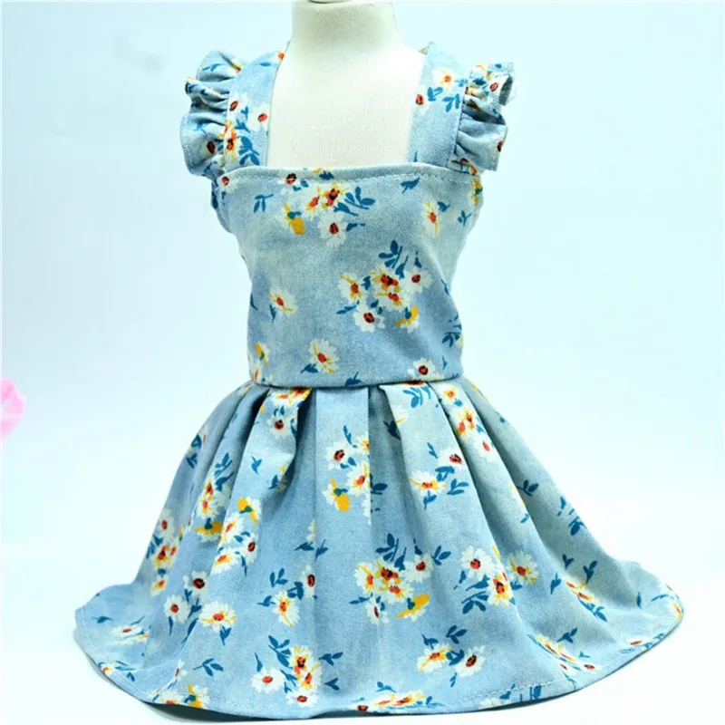 Dog Clothes Floral Clothing for Dogs Dresses Print Small Super Pet Outfits Spring Summer Ropa Para Perro Pets Skirts