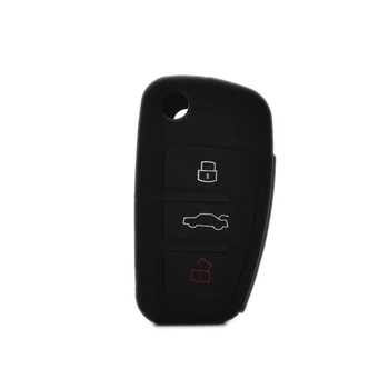 

2019 Brand New FIT FOR AUDI A2 A3 A4 A6 TT Q7 R8 SILICONE FLIP KEY REMOTE HOLDER CASE COVER FOB