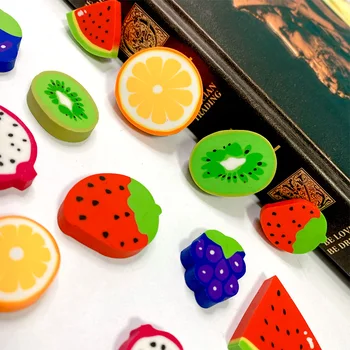 

36packs Fruits Kiwifruit Orange Mixed design Rubber Eraser Primary Student Prizes Promotional Gift Stationery