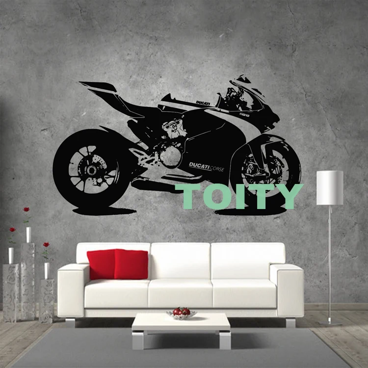 29 дизайнов DUCATI мотоцикл Suzuki стикер на стену Triumph Norton плакат мотоцикл виниловая наклейка Harley Chopper Фреска