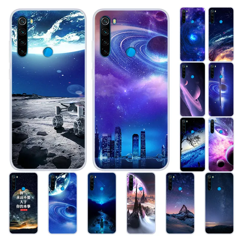 Чехол 6 3 &quotдля Xiaomi Redmi Note 8T мягкий чехол из ТПУ с принтом космоса планеты для Note8T
