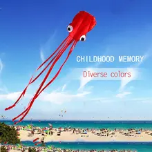 5,5 м мультяшный воздушный змей осьминог, Однолинейный воздушный змей для детей, уличный воздушный змей с 40 м, детский воздушный змей для улицы, милый, интересный