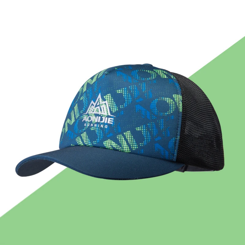 Aonijie солнцезащитный козырек бейсбольная кепка с защитой от ультрафиолета, Спортивная Кепка с сетчатой спинкой, дышащая, унисекс, для прогулок, бега, походов, марафона, E4106 - Цвет: Blue Verdant