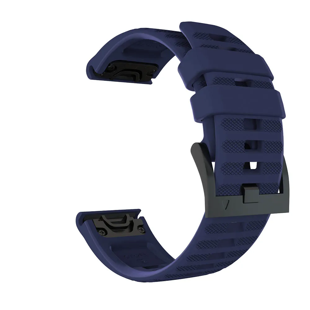 Midnight blue Легкий силиконовый браслет для Garmin Fenix 6X Pro 5X 5X Plus, умные аксессуары, 26 мм, быстросъемный ремешок для часов Fenix 3/3 HR - Цвет: Midnight blue