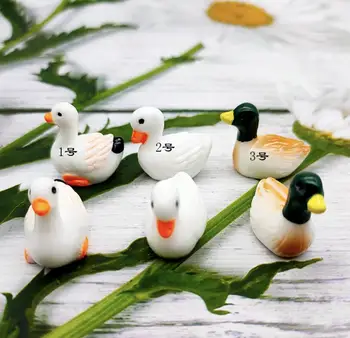 

Kawaii 3D Duck Landscape Fairy Garden Home Decor Doll House Ornaments Miniature Craft DIY Accessories