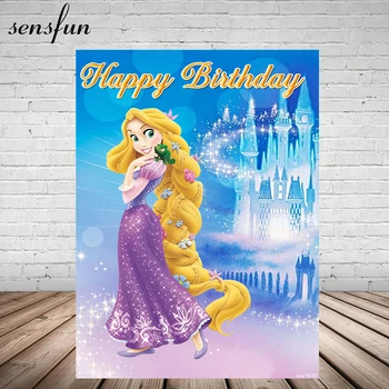 

Sensfun Tangled Rapunzel Princess Backgrounds Castle Dreamy Girls Birthday Party Photography Backdrop 5x7ft Vinyl Polyester
