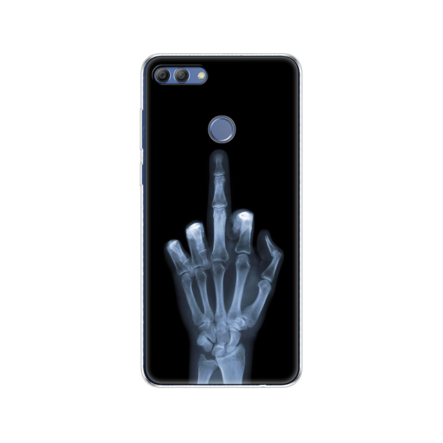 Huawei P Smart 2018  phone case protective 7S soft tpu silicone back cover 360 full protection printed transparent coating