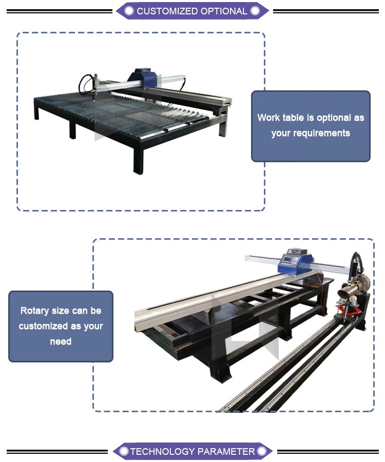 Небольшой портативный станок для плазменной резки с сверлильной головкой и маркерной головкой