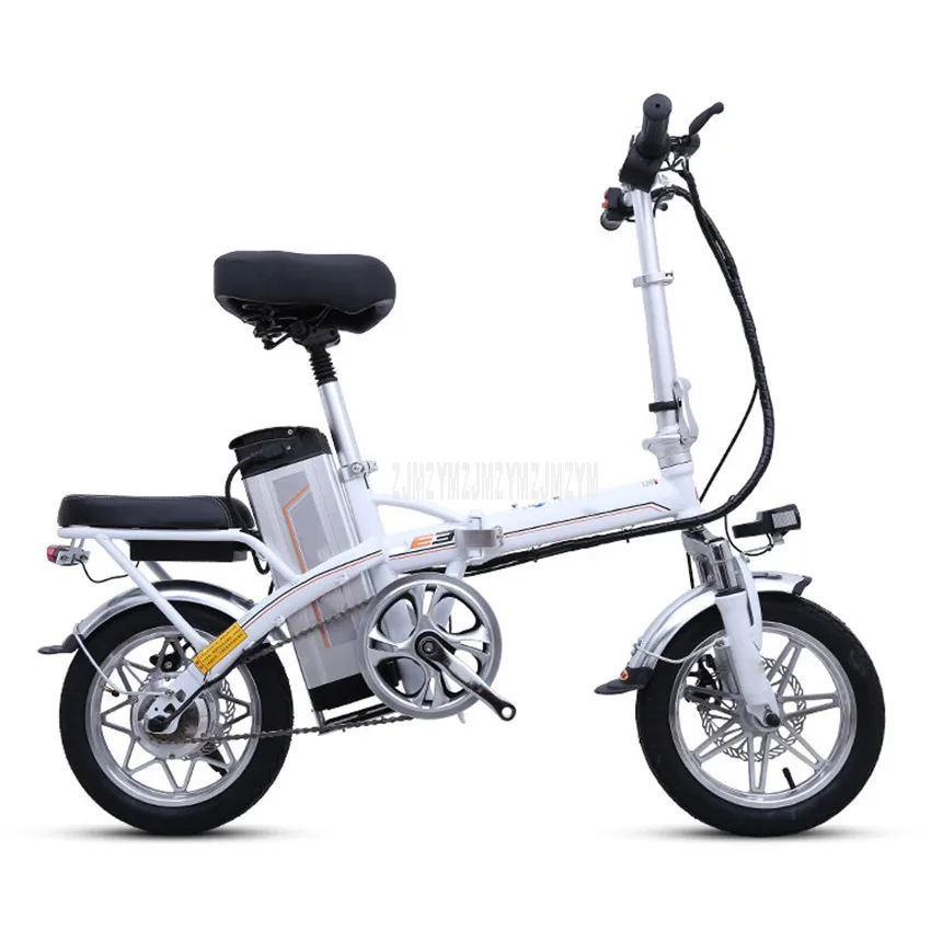 Clearance Mini Bike Folding Electric Bike 14inch Wheel 240W Motor E Bike Electric Bicycle Scooter Two Seat 48V 10AH/12.5AH Lithium Battery 3