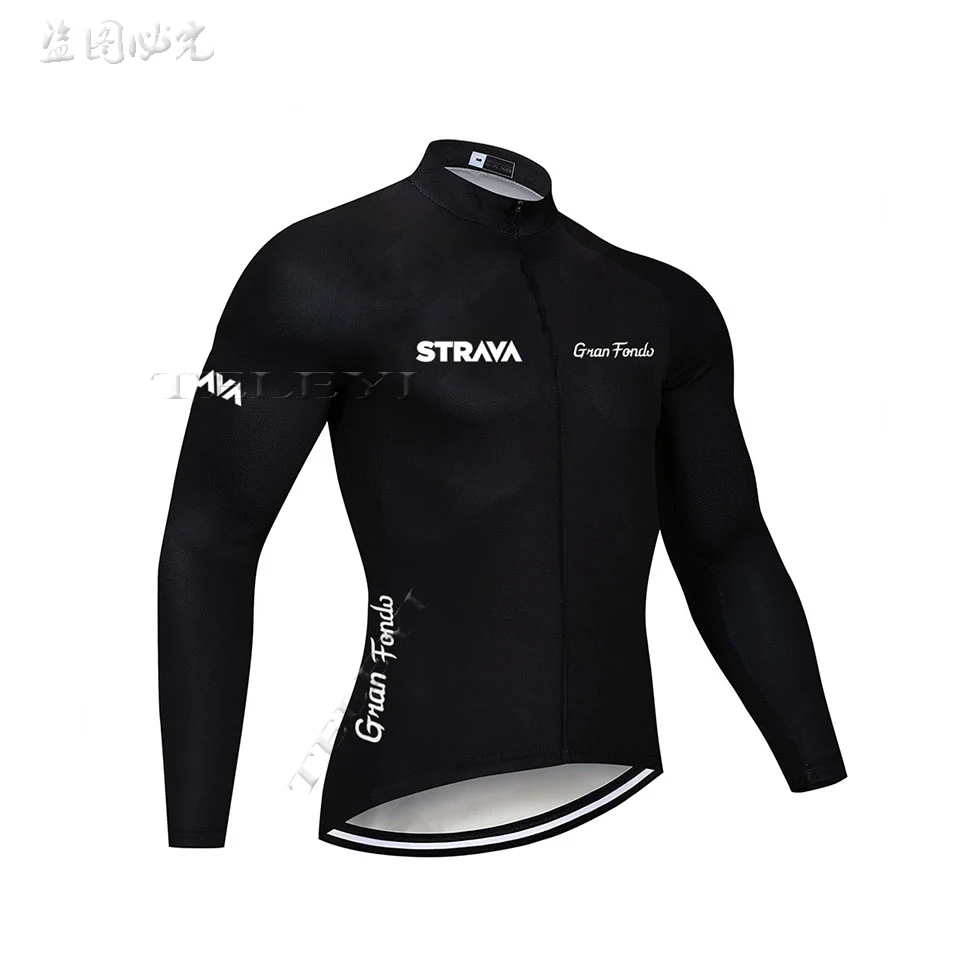 2019 STRAVA Pro Long Sleeve top Cycling Jersey MTB Bike Clothing Wear Autumn Bicycle Clothes men Cycling Clothing