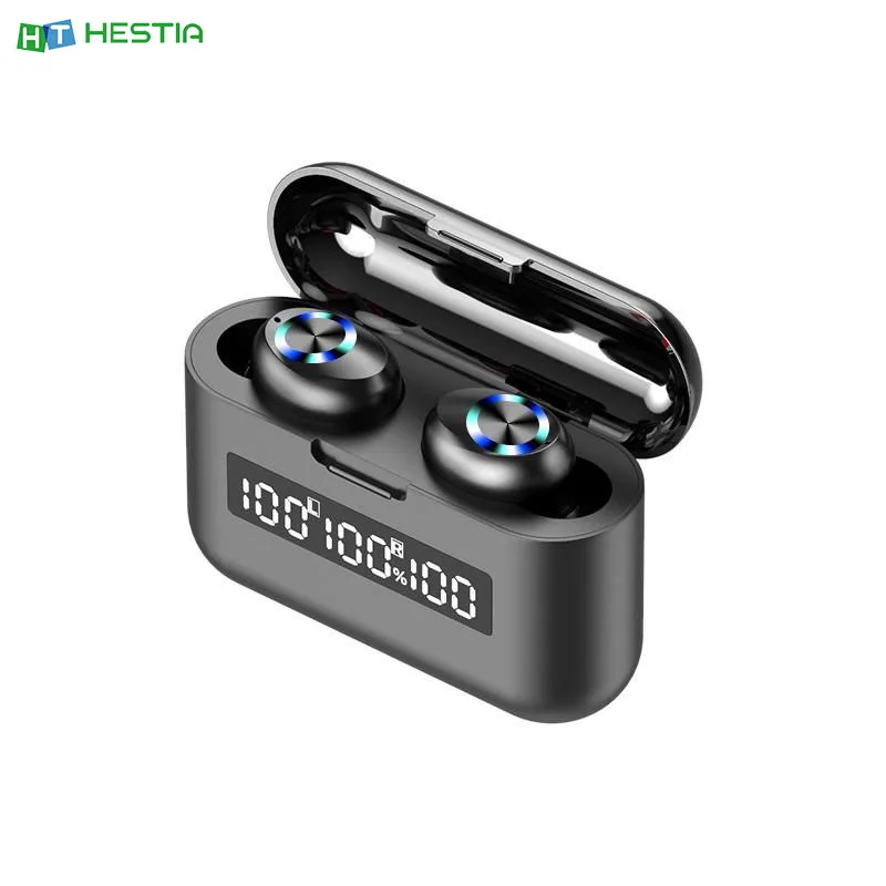 X35 bluetooth earphone 5 0 Three Power Digital Aperture Light Touch Bluetooth Headset Mobile Phone Emergency Charging earbuds