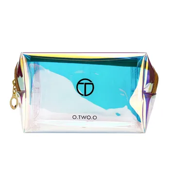 

Laser Cosmetic Bag Fashion Holographic Pencil Case Cosmetic Makeup Transparent Bags Pouch Laser Zipper Purse Bag Toiletry Cases