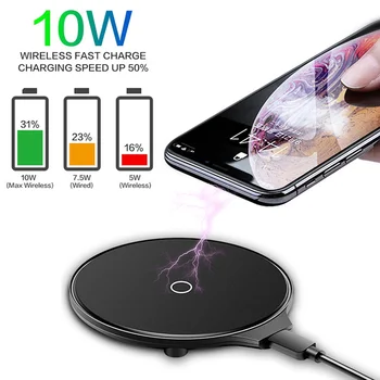 

10W Phone Wireless Charger QI Fast Charging Dual Charging Protection For IPhone X XS MAX Temperature Protection Smart Power Off