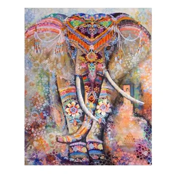 

New 5D DIY Diamond Painting Full Square/Round Drill "Color Elephant"Embroidery Cross Stitch Gift Home Decor Gif