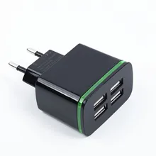 Универсальное зарядное устройство для путешествий с 4 usb-разъемами для зарядки телефона, адаптер с европейской вилкой, настенное зарядное устройство, 5 В, 4 а, быстрая зарядка для iPhone, samsung, камеры