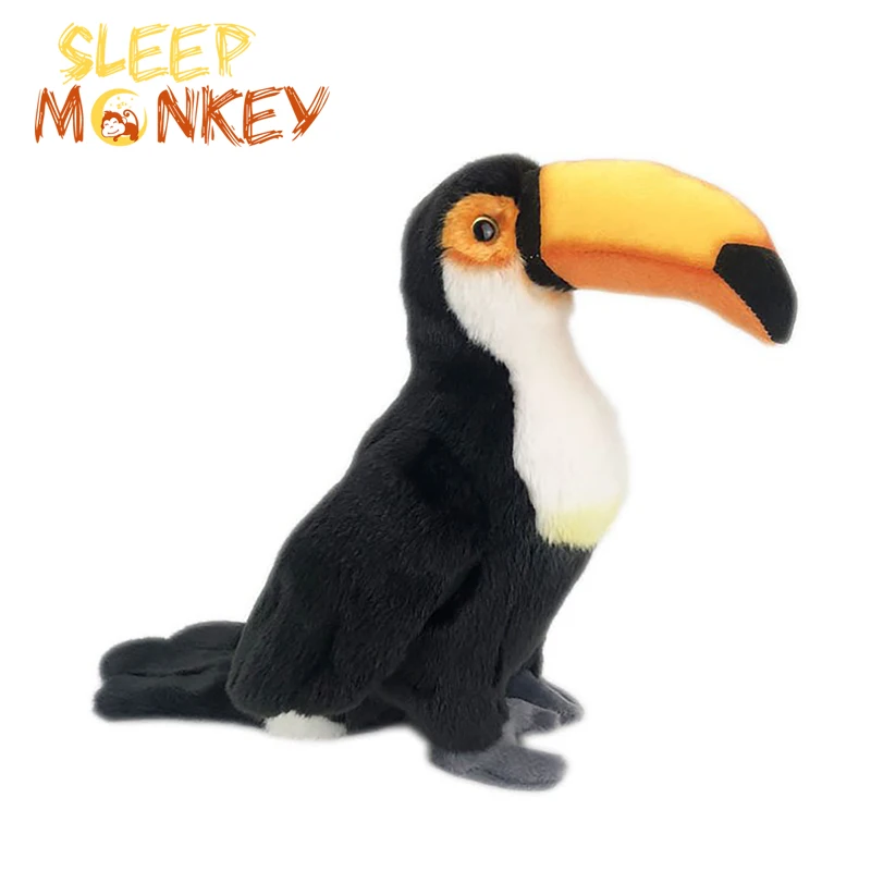 Реалистичные Плюшевые игрушки Toucan милая плюшевая кукла Toco имитация мягкие в виде