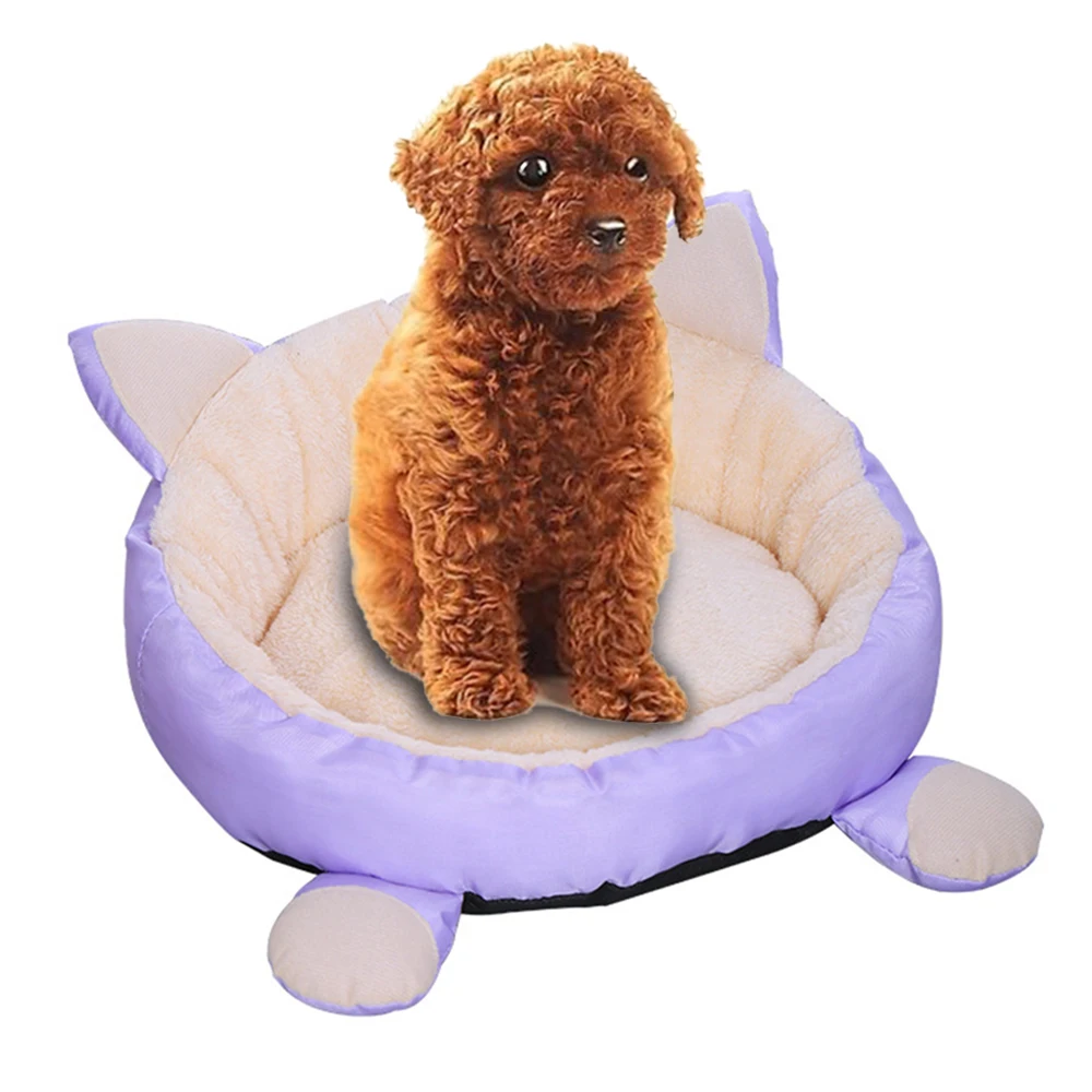 Dog Cat Round Bed Dog Baskets Warm Soft Cotton Mat House Nest for Pets Puppy Cat Dog