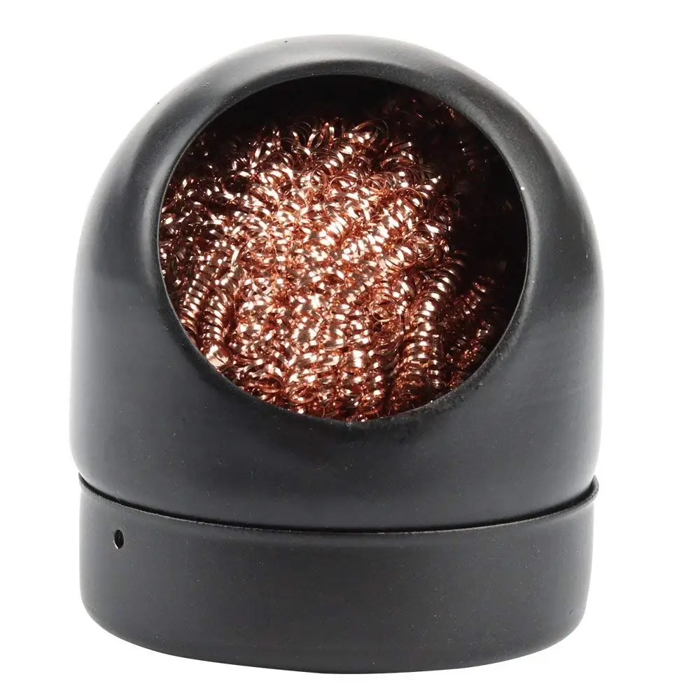 Premium Black/Gold Soldering Iron Cleaning Kit with Sponge and Holder