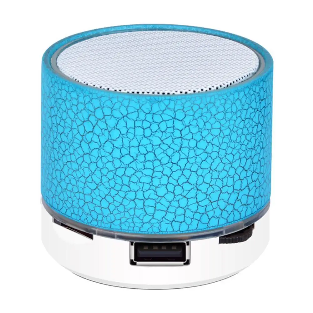 SoundPro портативный bluetooth led Динамик Красочный свет трещины аудио звук беспроводные, небольшие, Bluetooth Сабвуфер Поддержка TF/U диск/AUX - Цвет: Blue