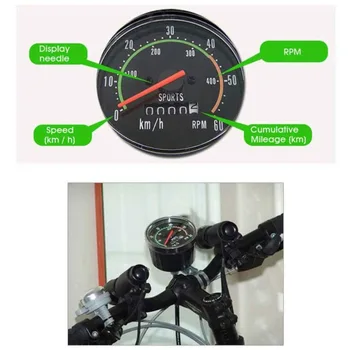 

HOT Mechanical Speedometer Universal Classical Bike Cycling Odometer Stopwatch Waterproof Bicycle Tachometer Gauge for Bicycle