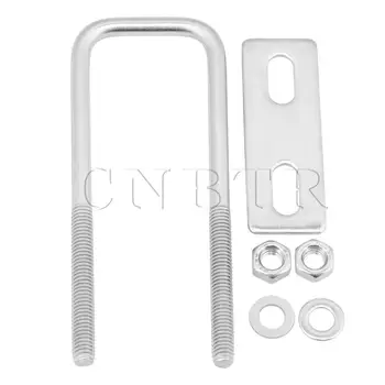 

CNBTR Sliver Square U Shape Bolt Sets Stainless Steel for Fixed Tube M6x30x100