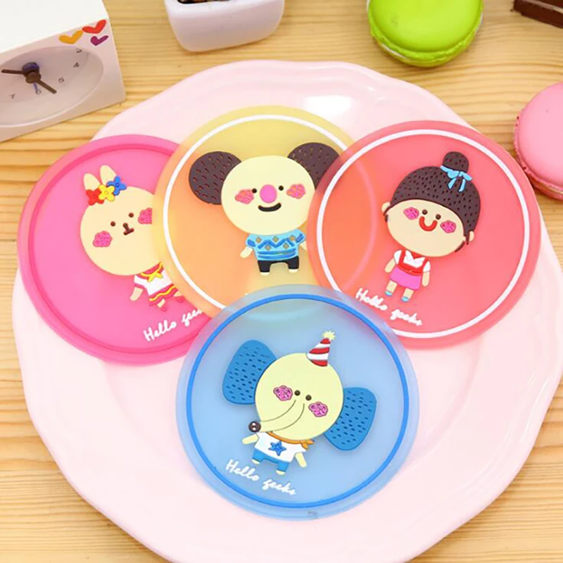 

Hot Silicone Insulation Pad Boy Girls Hot Coaster Silicone Mat Cup Slip Insulation Mat Bowl Cup Pads Mat Drink Coaster Placemat