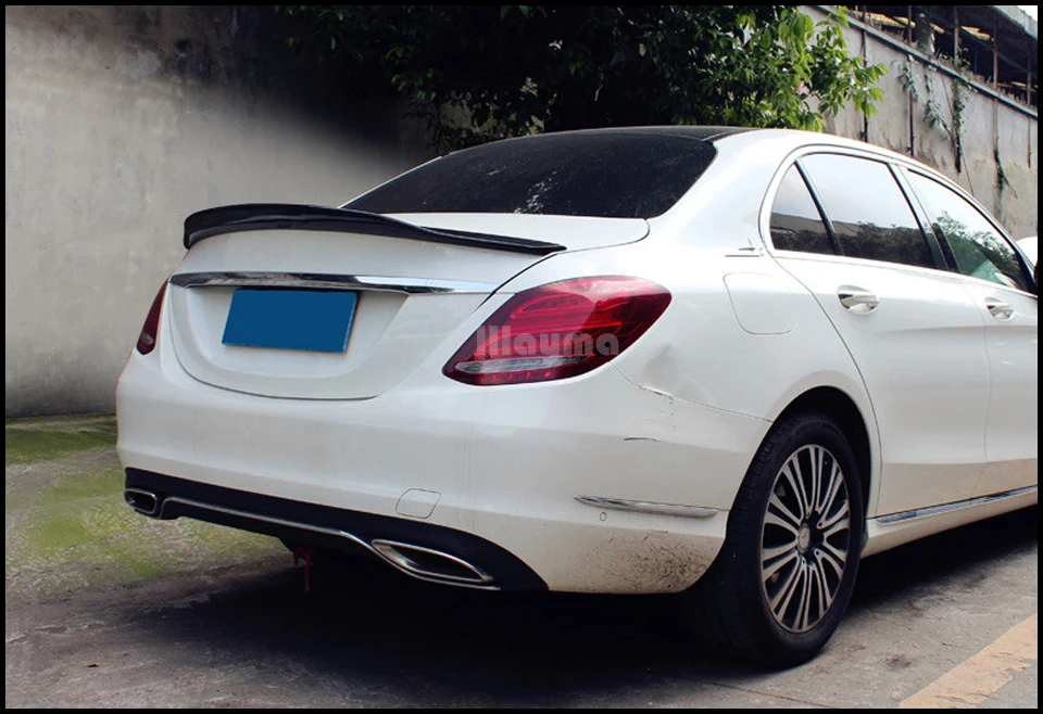 Для benz c class sedan c200 c220 c250- дизайн psm углеродного волокна задний спойлер багажника для губ w205 cf Стайлинг спойлер крыло