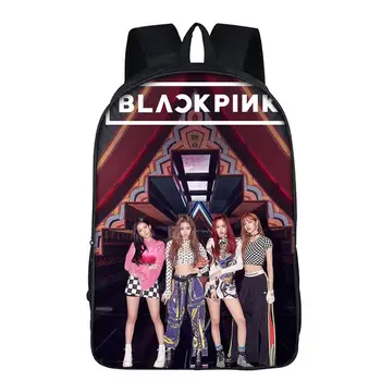 

Blackpink Girls Group KPop Students School Bag for Teenagers 16 Inch Backpack Travel Package Shoulder Bag Women Mochila