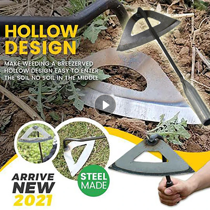 Azada hueca endurecida de acero, rastrillo de deshierbe de mano, pala de  plantación, granja de verduras, jardín, herramienta de Agricultura,  accesorios de deshierbe|Azada| - AliExpress