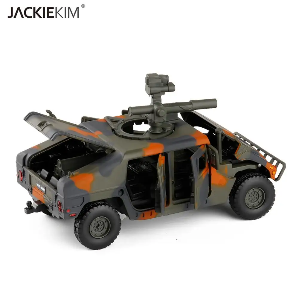1/32 масштабная военная модель, игрушки армии США H1 SUV литая модель, металлический звуковой светильник, модель автомобиля, игрушка для детей в подарок