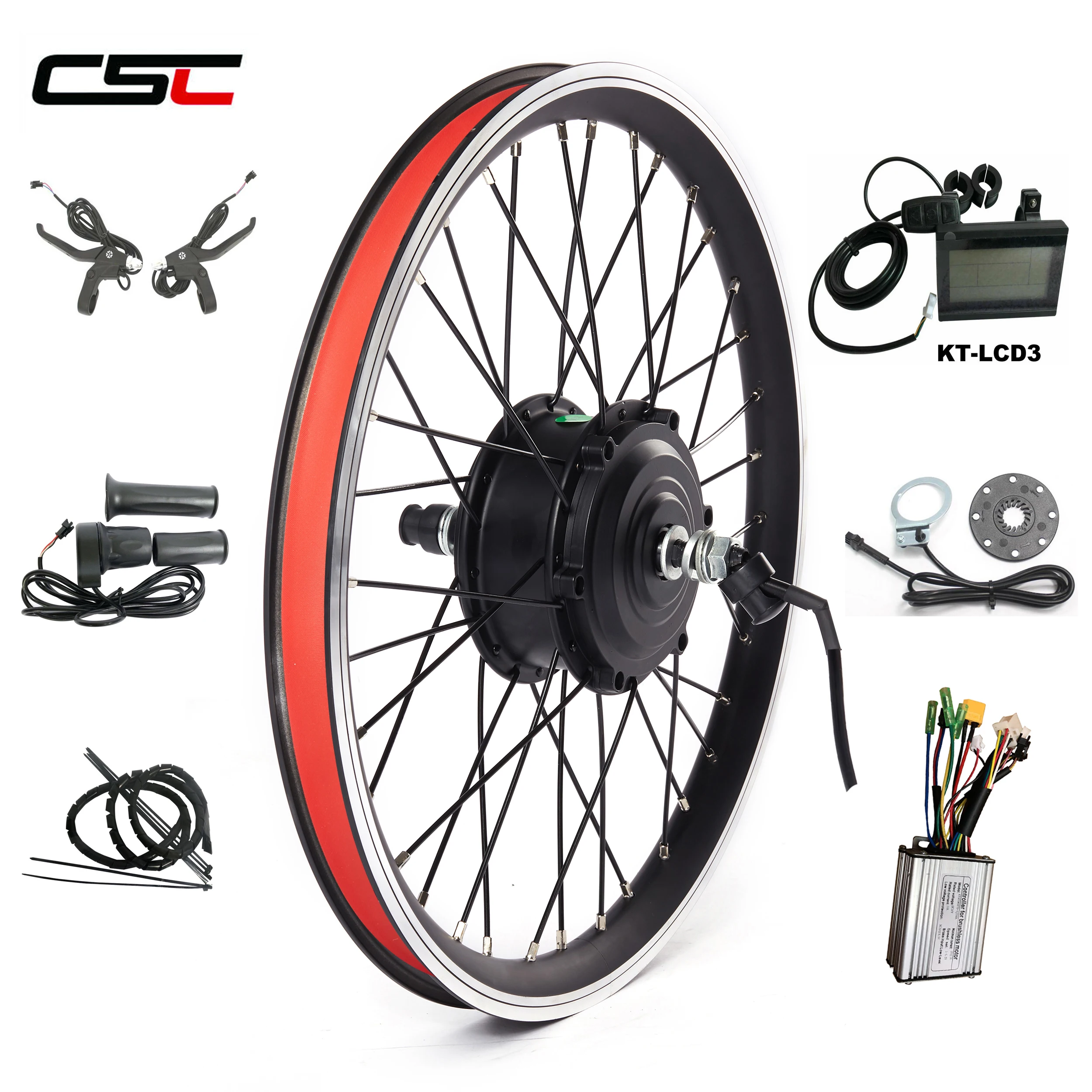 Kit De Conversion Vélo électrique 1500W – Roue Arrière 27,5 Pouces, Batterie Incluse, écran LCD