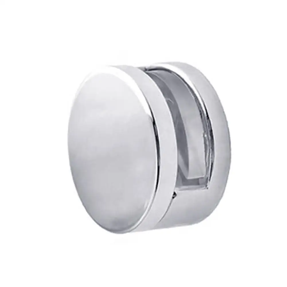8 pieces 22mm/27mm zinc alloy round glass holder wall-mounted bathroom mirror holder round jacket mirror fixing kit glass shelf clamp holder glass fasteners
