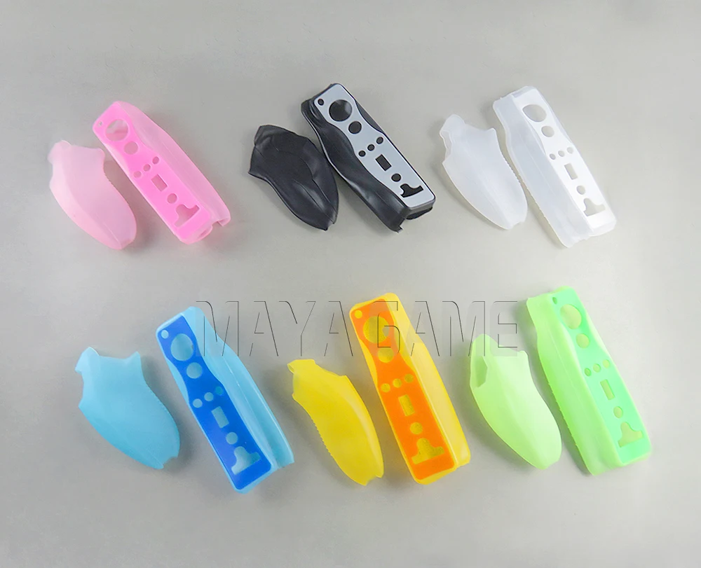 Controller Motion Plus Incorporato Per Wii 2 In 1 Custodia Morbida In Silicone Per Giochi Wireless Wii Nunchuck Remoto