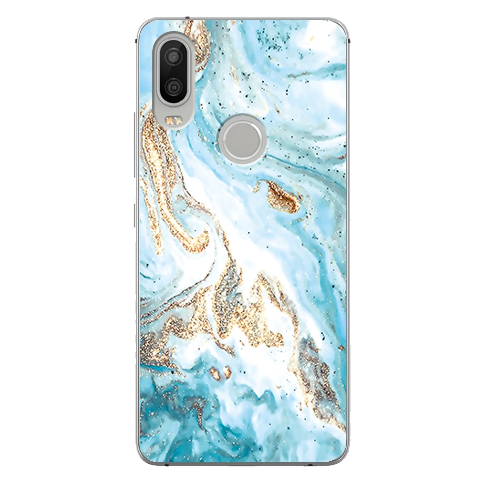 Роскошный чехол с мраморным рисунком для BQ Aquaris X X2 Pro U2 Lite U V plus черный телефона